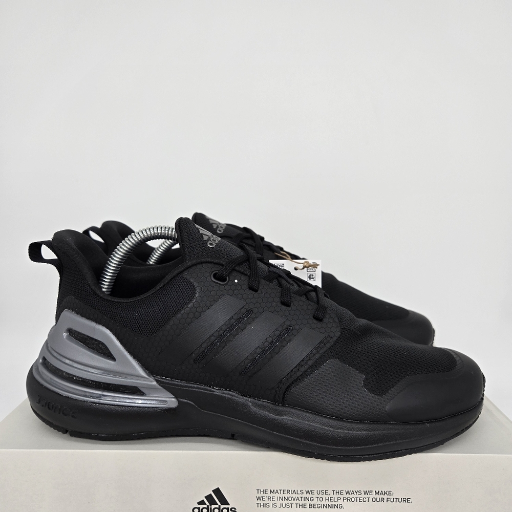 New adidas RapidaSport Bounce J 'Black Iron Metallic' Youth Shoes Size 7 - Picture 3 of 8